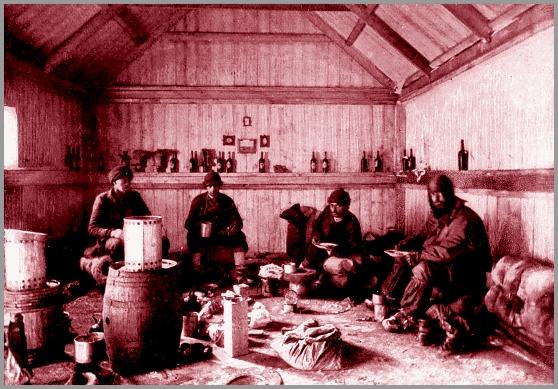 Breakfast in Hut at Bell Island