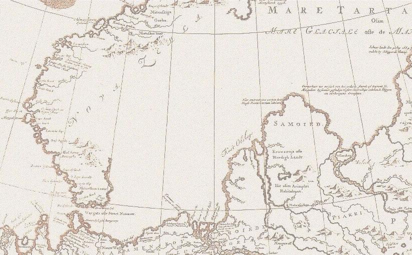 Map of Northern Russia, 17th century